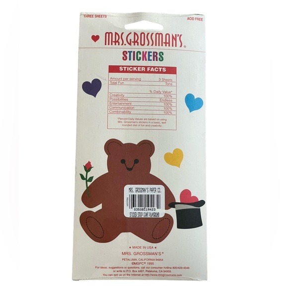 VTG Mrs Grossman’s Stickers 1995 Playground 3 Sheets New Sand Box Toys Slides - Picture 2 of 3